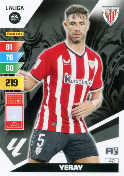 Cromo Trading Card Fútbol-Yeray-Athletic Club-Panini Adrenalyn XL 2023-2024-#042-Básico