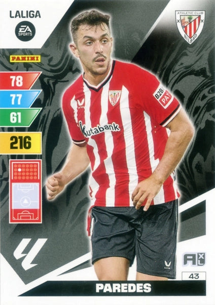Cromo Trading Card Fútbol-Paredes-Athletic Club-Panini Adrenalyn XL 2023-2024-#043-Básico