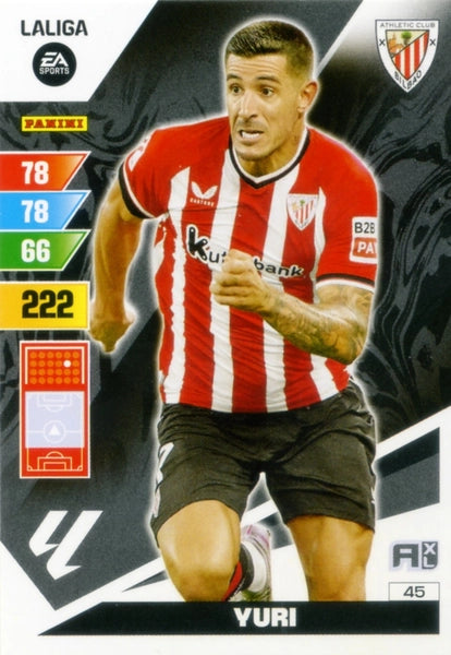Cromo Trading Card Fútbol-Yuri-Athletic Club-Panini Adrenalyn XL 2023-2024-#045-Básico