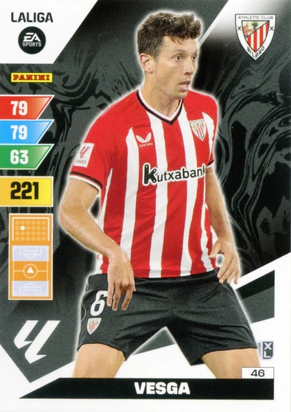 Cromo Trading Card Fútbol-Vesga-Athletic Club-Panini Adrenalyn XL 2023-2024-#046-Básico