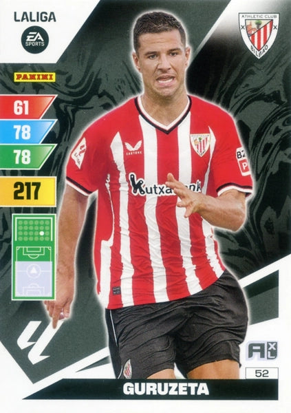 Cromo Trading Card Fútbol-Guruzeta-Athletic Club-Panini Adrenalyn XL 2023-2024-#052-Básico