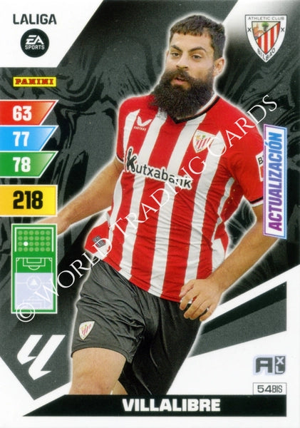 Cromo Trading Card Fútbol-Villalibre-Athletic Club-Panini Adrenalyn XL 2023-2024-#054bis-Básico