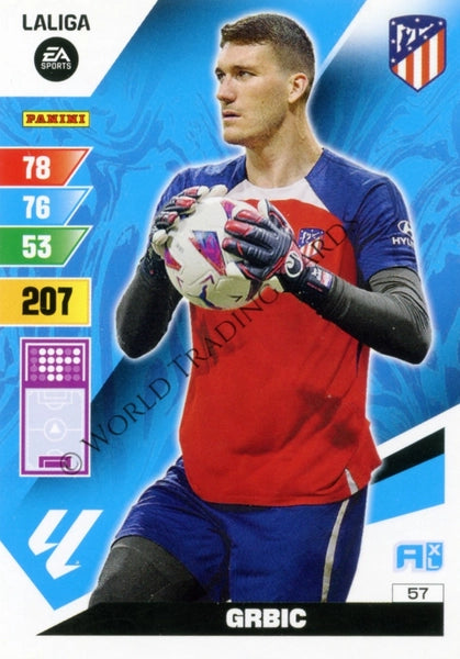Cromo Trading Card Fútbol-Grbic-Atletico de Madrid-Panini Adrenalyn XL 2023-2024-#057-Básico