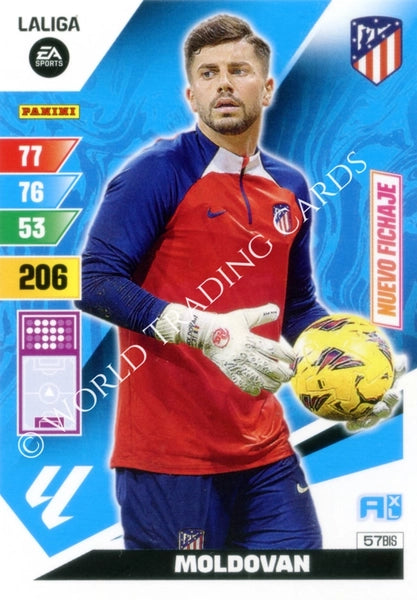 Cromo Trading Card Fútbol-Moldovan-Atletico de Madrid-Panini Adrenalyn XL 2023-2024-#057bis-Básico