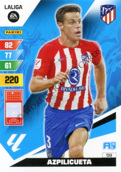 Cromo Trading Card Fútbol-Azpilicueta-Atletico de Madrid-Panini Adrenalyn XL 2023-2024-#059-Básico