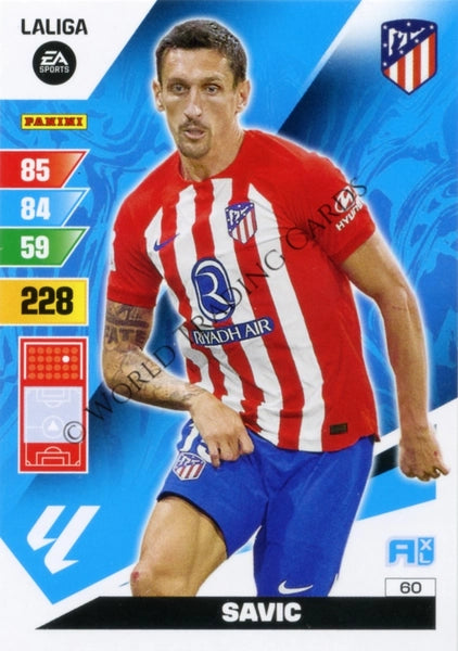 Cromo Trading Card Fútbol-Savic-Atletico de Madrid-Panini Adrenalyn XL 2023-2024-#060-Básico