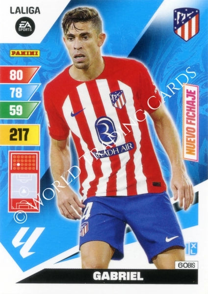 Cromo Trading Card Fútbol-Gabriel-Atletico de Madrid-Panini Adrenalyn XL 2023-2024-#060bis-Básico