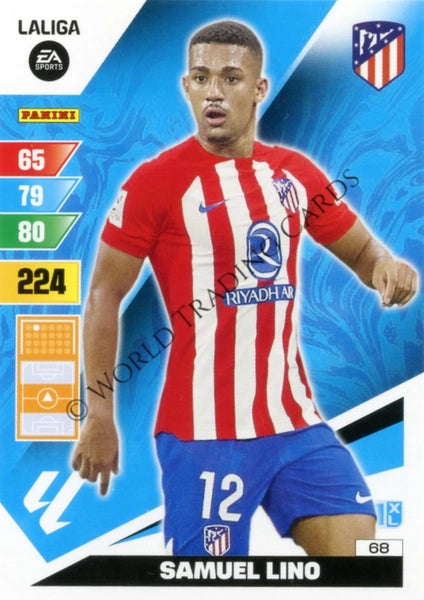 Cromo Trading Card Fútbol-Samuel Lino-Atletico de Madrid-Panini Adrenalyn XL 2023-2024-#068-Básico