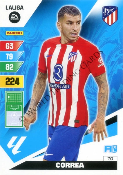 Cromo Trading Card Fútbol-Correa-Atletico de Madrid-Panini Adrenalyn XL 2023-2024-#070-Básico