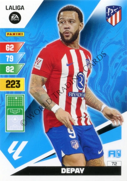 Cromo Trading Card Fútbol-Depay-Atletico de Madrid-Panini Adrenalyn XL 2023-2024-#072-Básico