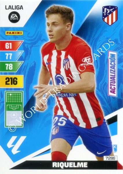 Cromo Trading Card Fútbol-Riquelme-Atletico de Madrid-Panini Adrenalyn XL 2023-2024-#072bis-Básico