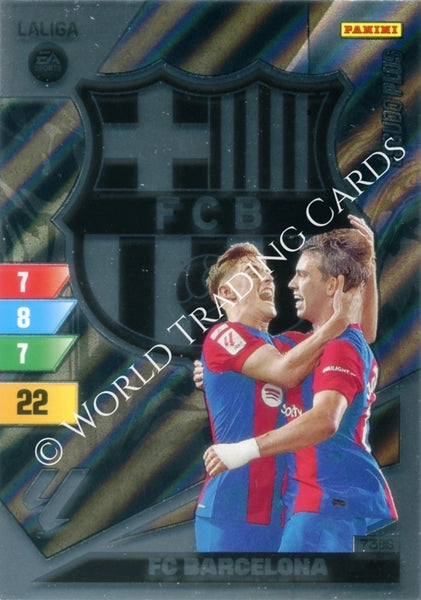 Cromo Trading Card Fútbol-Escudo Plus-Barcelona-Panini Adrenalyn XL 2023-2024-#Bis-Básico