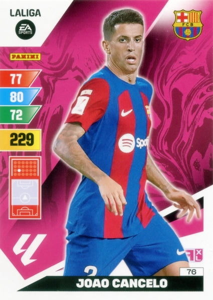 Cromo Trading Card Fútbol-Joao Cancelo-Barcelona-Panini Adrenalyn XL 2023-2024-#076-Básico
