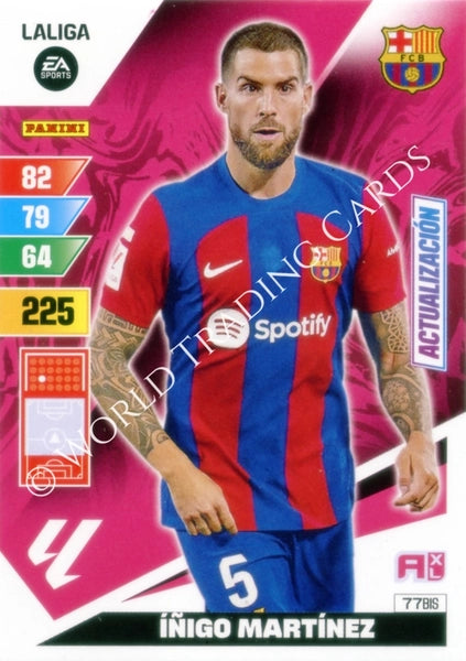 Cromo Trading Card Fútbol-Inigo Martinez-Barcelona-Panini Adrenalyn XL 2023-2024-#077bis-Básico