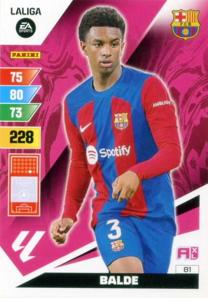 Cromo Trading Card Fútbol-Balde-Barcelona-Panini Adrenalyn XL 2023-2024-#081-Básico