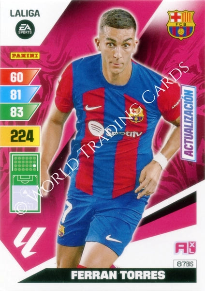 Cromo Trading Card Fútbol-Ferran Torres-Barcelona-Panini Adrenalyn XL 2023-2024-#087bis-Básico