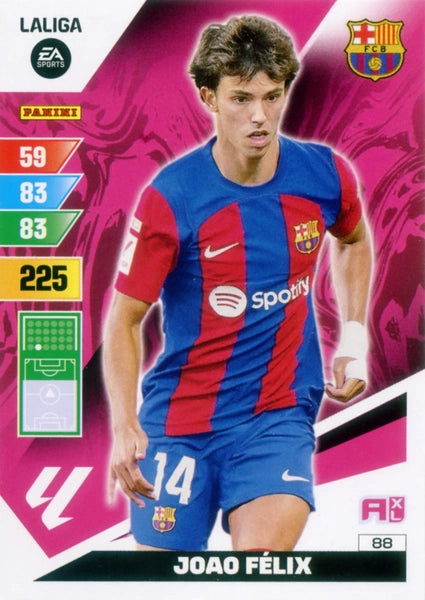 Cromo Trading Card Fútbol-Joao Felix-Barcelona-Panini Adrenalyn XL 2023-2024-#088-Básico