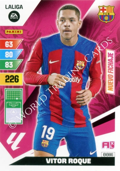Cromo Trading Card Fútbol-Vitor Roque-Barcelona-Panini Adrenalyn XL 2023-2024-#088bis-Básico