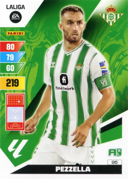 Cromo Trading Card Fútbol-Pezzella-Betis-Panini Adrenalyn XL 2023-2024-#095-Básico