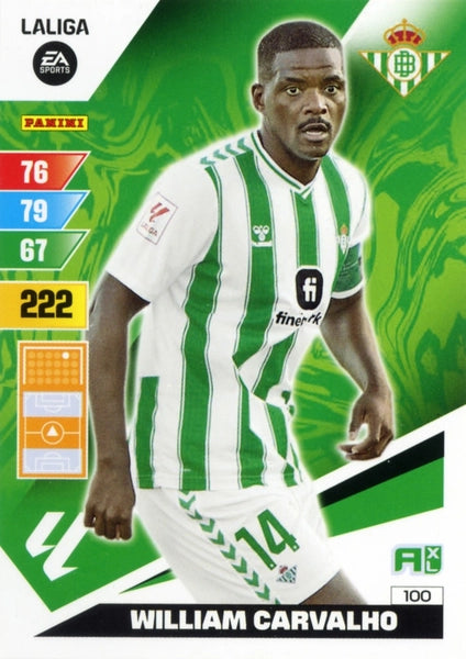 Cromo Trading Card Fútbol-William Carvalho-Betis-Panini Adrenalyn XL 2023-2024-#100-Básico