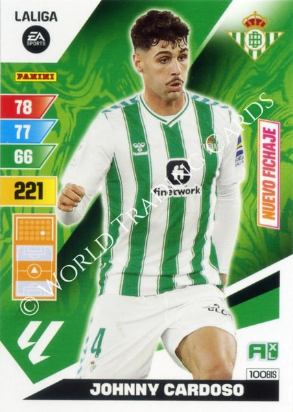 Cromo Trading Card Fútbol-Johnny Cardoso-Betis-Panini Adrenalyn XL 2023-2024-#100bis-Básico