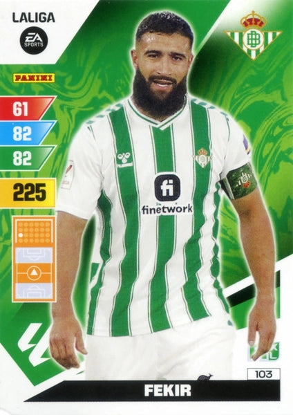Cromo Trading Card Fútbol-Fekir-Betis-Panini Adrenalyn XL 2023-2024-#103-Básico