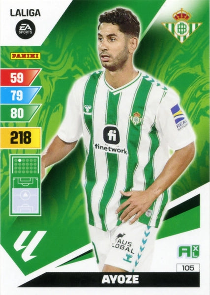Cromo Trading Card Fútbol-Ayoze-Betis-Panini Adrenalyn XL 2023-2024-#105-Básico