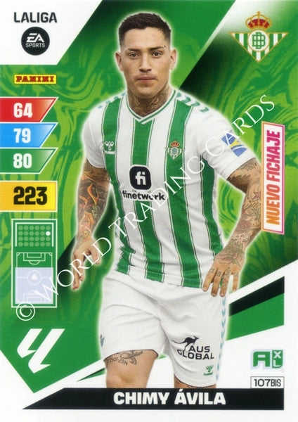 Cromo Trading Card Fútbol-Chimy Avila-Betis-Panini Adrenalyn XL 2023-2024-#107bis-Básico