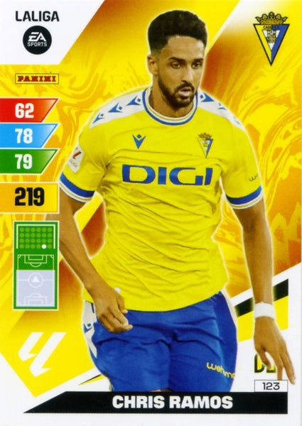 Cromo Trading Card Fútbol-Chris Ramos-Cadiz-Panini Adrenalyn XL 2023-2024-#123-Básico
