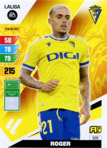 Cromo Trading Card Fútbol-Roger-Cadiz-Panini Adrenalyn XL 2023-2024-#125-Básico