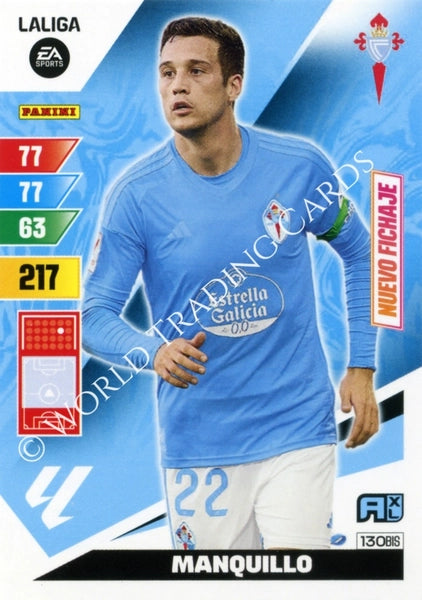 Cromo Trading Card Fútbol-Manquillo-Celta-Panini Adrenalyn XL 2023-2024-#130bis-Básico