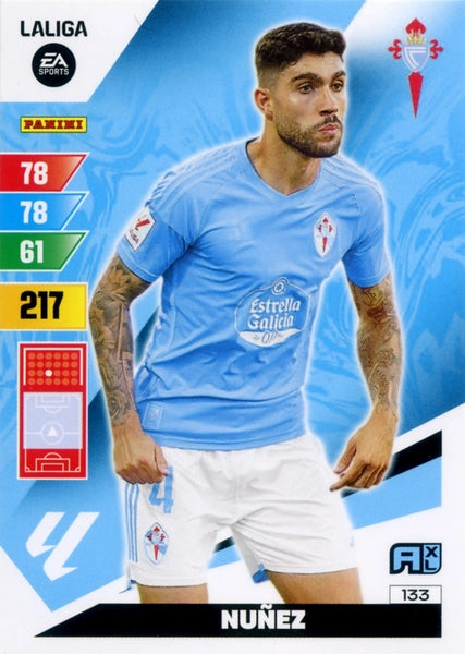 Cromo Trading Card Fútbol-Nunez-Celta-Panini Adrenalyn XL 2023-2024-#133-Básico