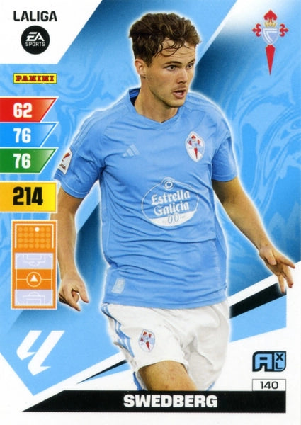 Cromo Trading Card Fútbol-Swedberg-Celta-Panini Adrenalyn XL 2023-2024-#140-Básico