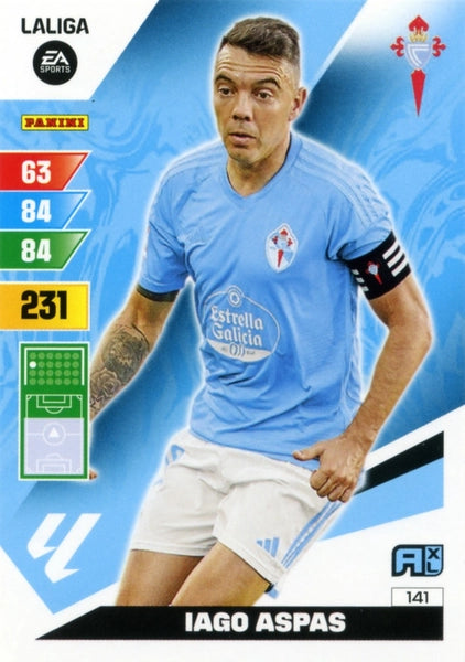 Cromo Trading Card Fútbol-Iago Aspas-Celta-Panini Adrenalyn XL 2023-2024-#141-Básico