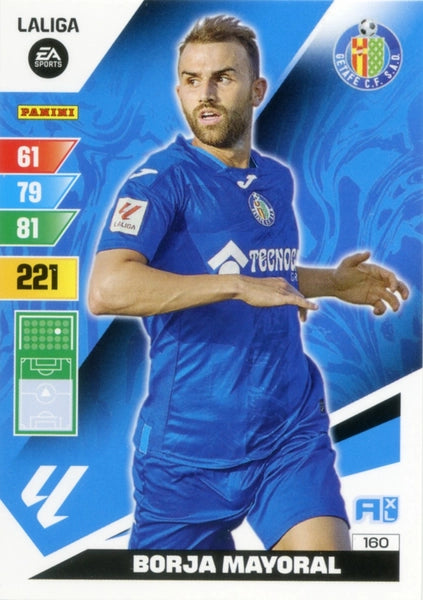 Cromo Trading Card Fútbol-Borja Mayoral-Getafe-Panini Adrenalyn XL 2023-2024-#160-Básico