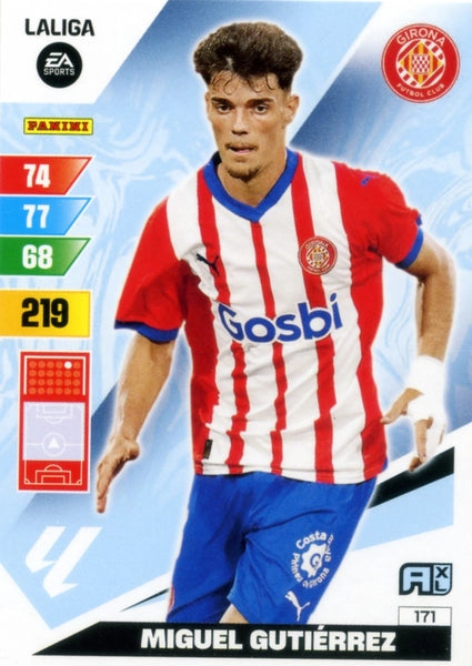 Cromo Trading Card Fútbol-Miguel Gutierrez-Girona-Panini Adrenalyn XL 2023-2024-#171-Básico