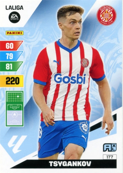 Cromo Trading Card Fútbol-Tsygankov-Girona-Panini Adrenalyn XL 2023-2024-#177-Básico
