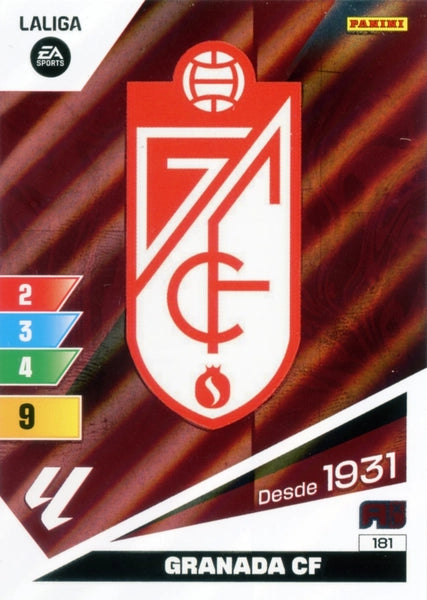Cromo Trading Card Fútbol-Escudo-Granada-Panini Adrenalyn XL 2023-2024-#181-Básico