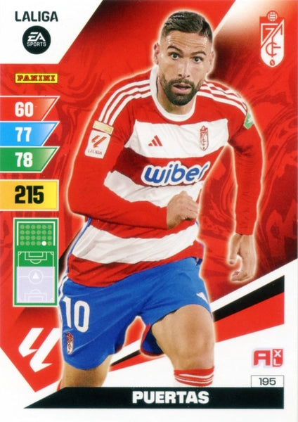 Cromo Trading Card Fútbol-Puertas-Granada-Panini Adrenalyn XL 2023-2024-#195-Básico