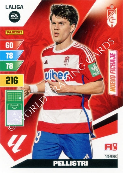 Cromo Trading Card Fútbol-Pellistri-Granada-Panini Adrenalyn XL 2023-2024-#196bis-Básico