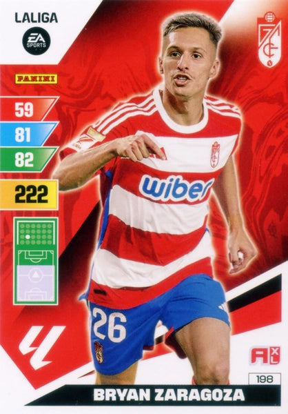 Cromo Trading Card Fútbol-Bryan Zaragoza-Granada-Panini Adrenalyn XL 2023-2024-#198-Básico