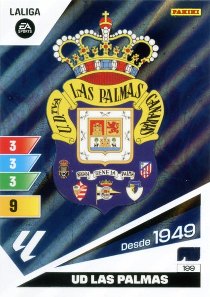 Cromo Trading Card Fútbol-Escudo-Las Palmas-Panini Adrenalyn XL 2023-2024-#199-Básico
