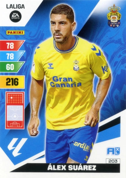 Cromo Trading Card Fútbol-Alex Suarez-Las Palmas-Panini Adrenalyn XL 2023-2024-#203-Básico