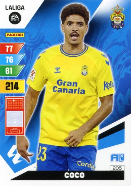 Cromo Trading Card Fútbol-Coco-Las Palmas-Panini Adrenalyn XL 2023-2024-#205-Básico