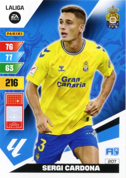 Cromo Trading Card Fútbol-Sergi Cardona-Las Palmas-Panini Adrenalyn XL 2023-2024-#207-Básico