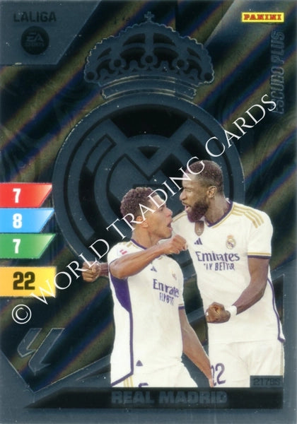 Cromo Trading Card Fútbol-Escudo Plus-Real Madrid-Panini Adrenalyn XL 2023-2024-#217bis-Básico