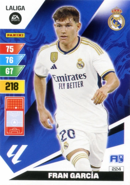 Cromo Trading Card Fútbol-Fran Garcia-Real Madrid-Panini Adrenalyn XL 2023-2024-#224-Básico