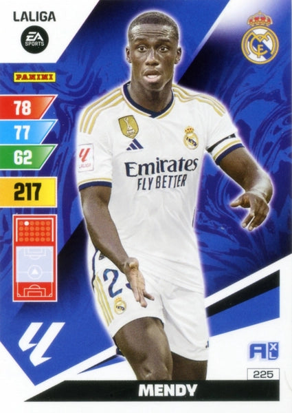 Cromo Trading Card Fútbol-Mendy-Real Madrid-Panini Adrenalyn XL 2023-2024-#225-Básico