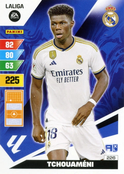 Cromo Trading Card Fútbol-Tchouameni-Real Madrid-Panini Adrenalyn XL 2023-2024-#226-Básico