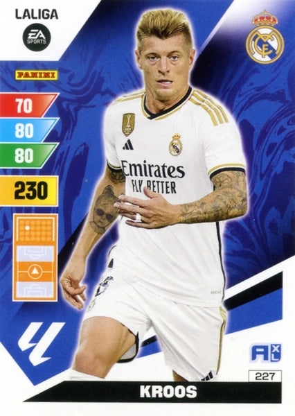 Cromo Trading Card Fútbol-Kroos-Real Madrid-Panini Adrenalyn XL 2023-2024-#227-Básico